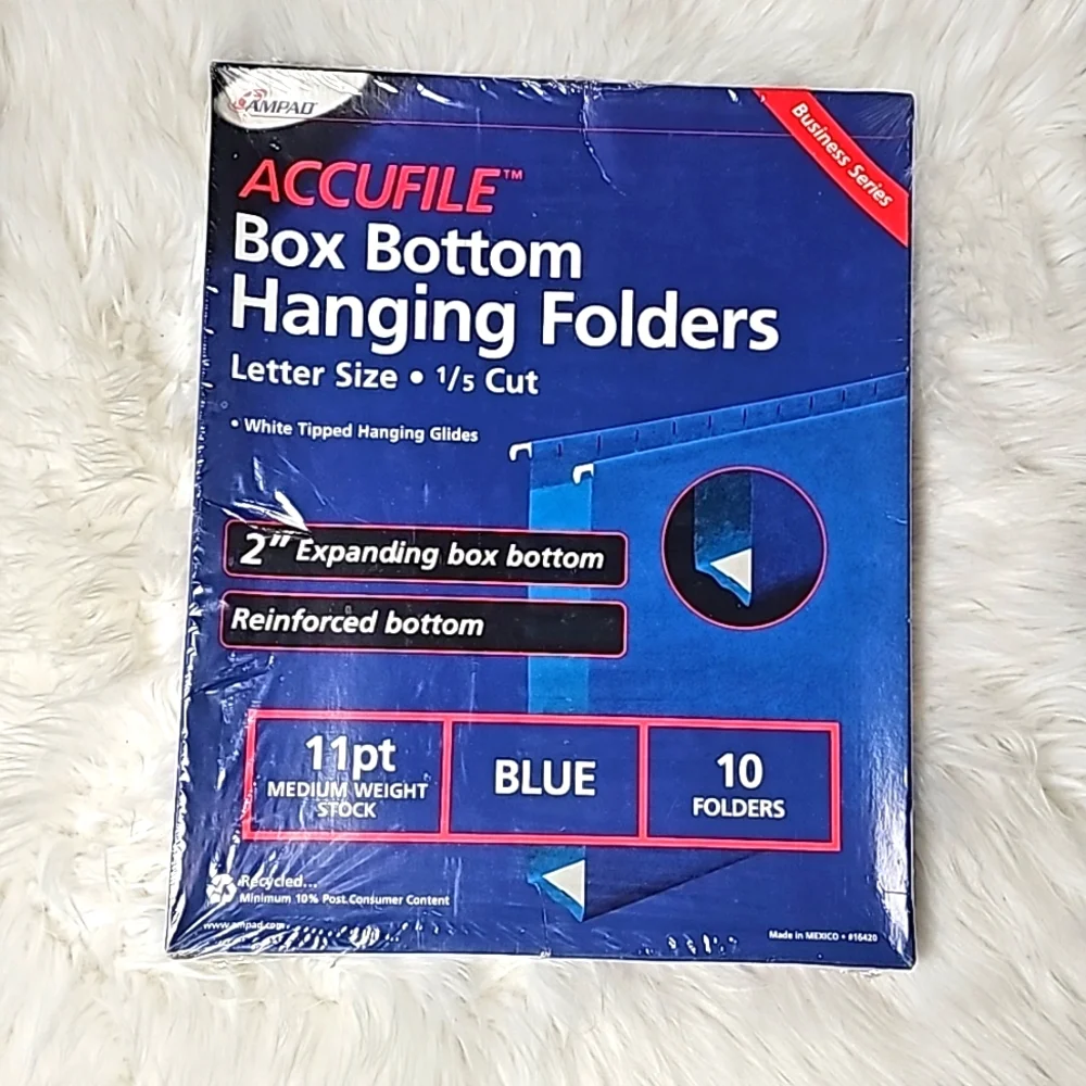 Set of 10 hanging folders
